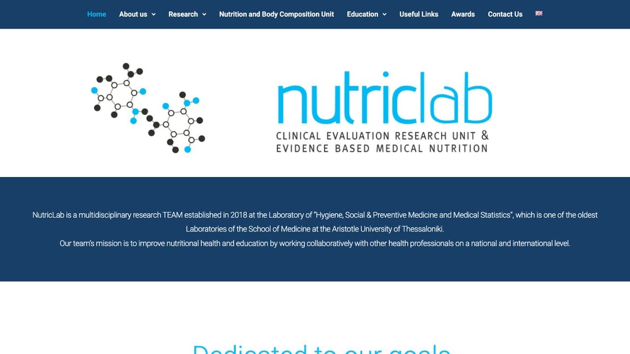 NutricLab — website by Cybernetics Development