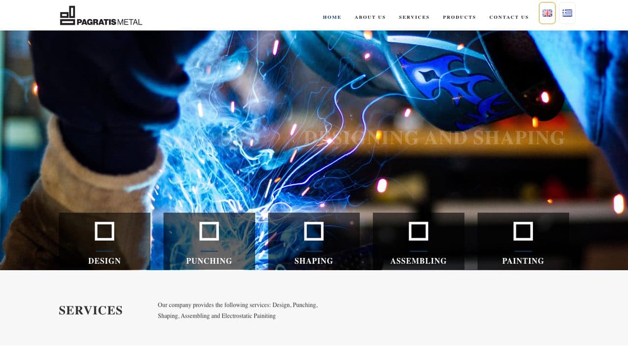 Papakipis Metal — website by Cybernetics Development